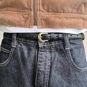 vintage black American Western simple design belt